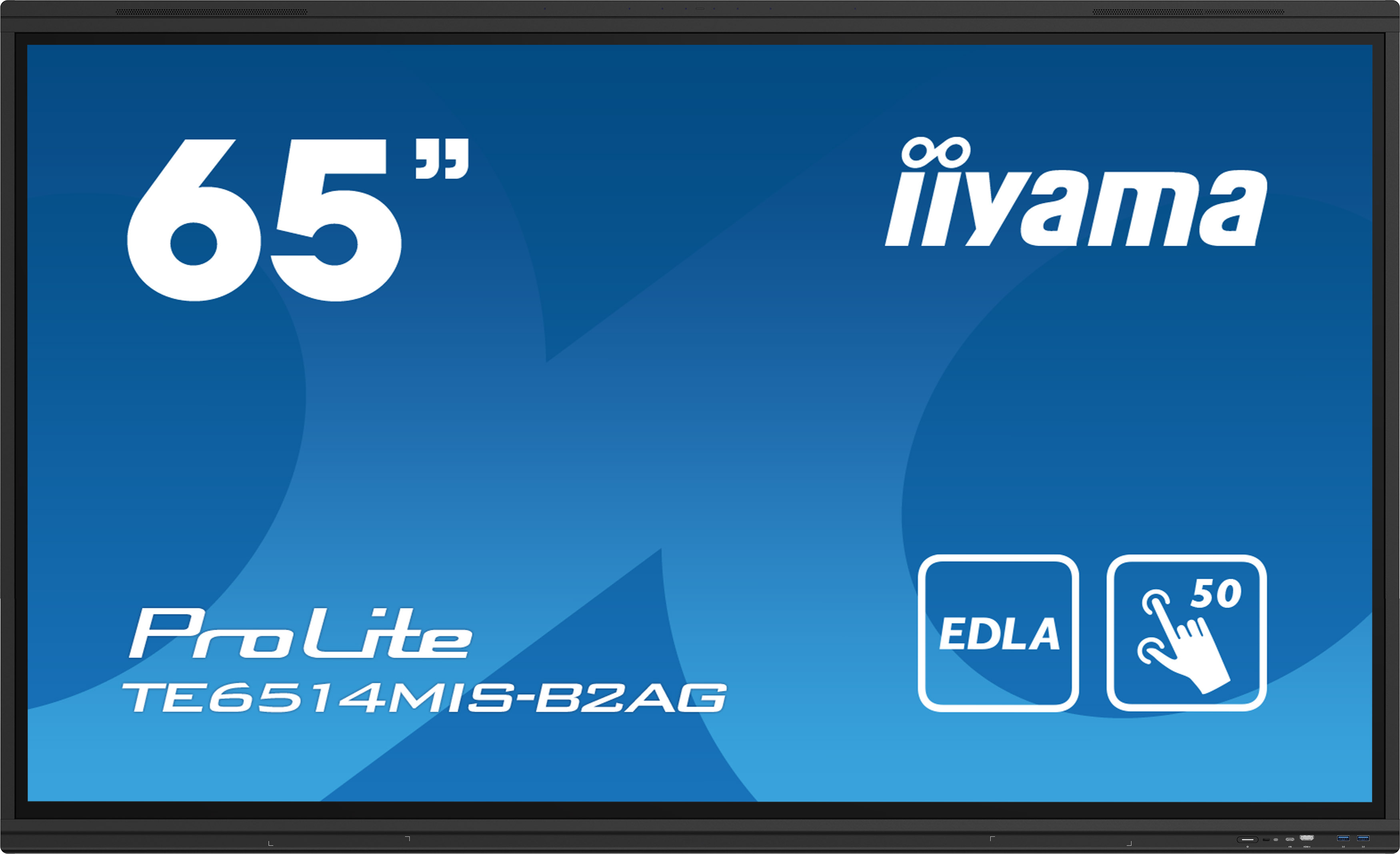 iiyama PROLITE TE6514MIS-B2AG Écran plat de signalisation numérique 165,1 cm (65") Wifi 435 cd/m² 4K Ultra HD Noir Écran tactile Intégré dans le processeur Android 24/7