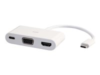 USB C to HDMI VGA Adapter w/Power White