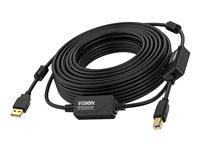 Vision TC 10MUSB+/BL/2 câble USB 10 m USB 2.0 USB A USB B Noir