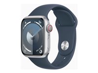 Apple Watch Series 9 41 mm Numérique 352 x 430 pixels Écran tactile 4G Argent Wifi GPS (satellite)