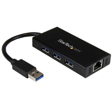StarTech.com Hub USB 3.0 portable à 3 ports avec câble intégré