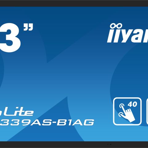 iiyama TF4339AS-B1AG affichage de messages Écran plat de signalisation numérique 108 cm (42.5") LED 500 cd/m² 2.4K Ultra HD Noir Écran tactile Intégré dans le processeur Android 24/7