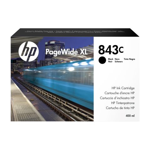 HP 843C 400-ml Black PageWide XL Ink Cartridge cartouche d'encre 1 pièce(s) Original Noir