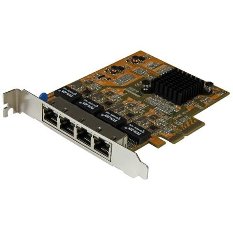StarTech.com Carte réseau PCI Express à 4 ports Gigabit Ethernet avec chipset Realtek RTL8111G