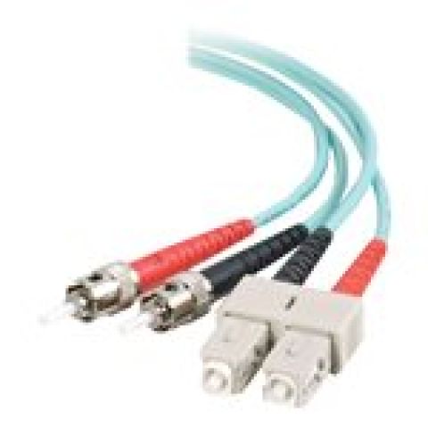 C2G SC-ST 10Gb 50/125 OM3 Duplex Multimode PVC Fiber Optic Cable (LSZH)