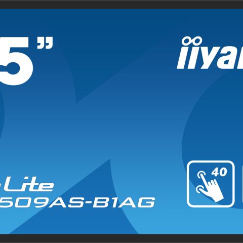 iiyama TF6539AS-B1AG affichage de messages Écran plat de signalisation numérique 163,8 cm (64.5") LED 500 cd/m² 4K Ultra HD Noir Écran tactile Intégré dans le processeur Android 24/7