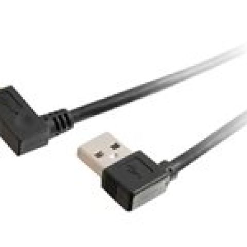 C2G USB 2.0 A Right Angle to Micro-USB B Right Angle Cable