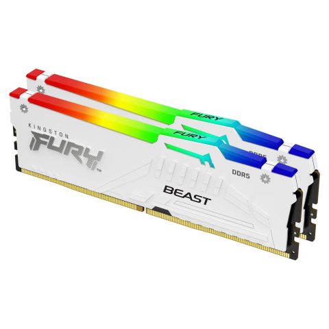 Kingston Technology FURY Beast 32GB 6800MT/s DDR5 CL34 DIMM (Kits de 2) White RGB EXPO