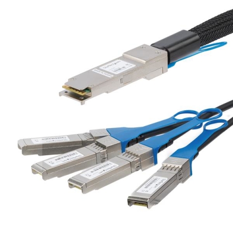 StarTech.com Câble QSFP+ vers 4x SFP+ à connexion directe de 2 m - Conforme à MSA