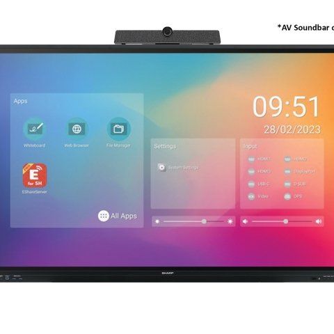 Sharp PN-LC862 Écran plat de signalisation numérique 2,18 m (86") LCD Wifi 450 cd/m² 4K Ultra HD Noir Écran tactile Intégré dans le processeur Android 11 16/7