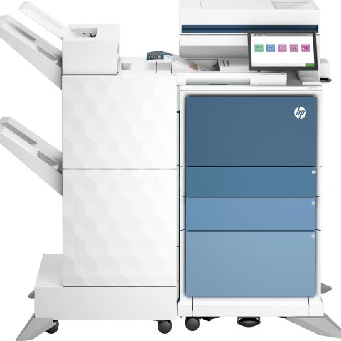 HP Color LaserJet Enterprise Flow Imprimante multifonction 6800zfw+, Impression, copie, scan, fax, Flow. Écran tactile. Agrafage. Cartouche TerraJet