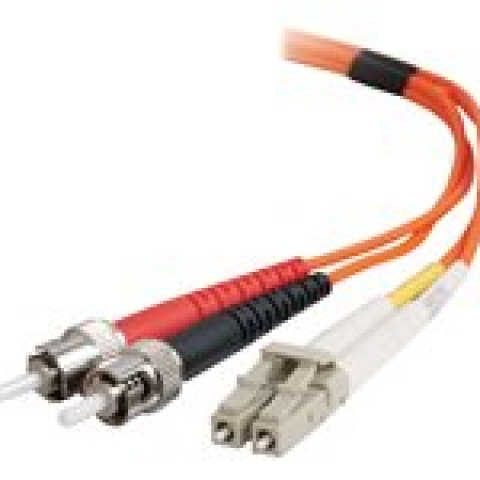 C2G LC-ST 50/125 OM2 Duplex Multimode PVC Fiber Optic Cable (LSZH)
