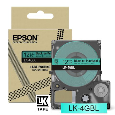 Epson LK-4GBL ruban d'étiquette Noir sur vert