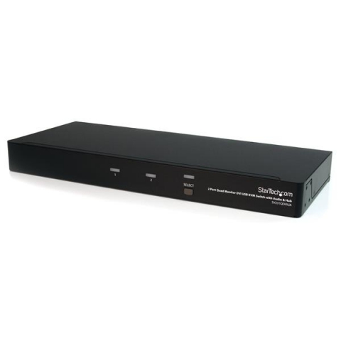 StarTech.com Switch KVM USB 4 Ecrans DVI pour 2 Ordinateurs avec Audio
