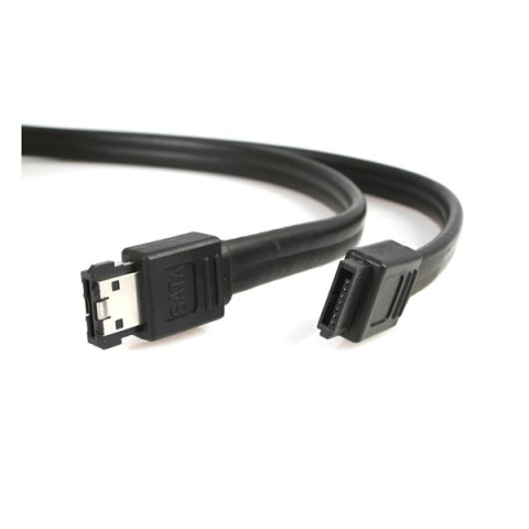 StarTech.com 6 Ft Shielded External eSATA to SATA Cable M/M Noir