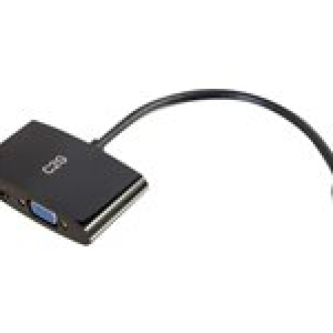 C2G 20cm Mini DisplayPort to HDMI or VGA Adapter Converter 4K UHD