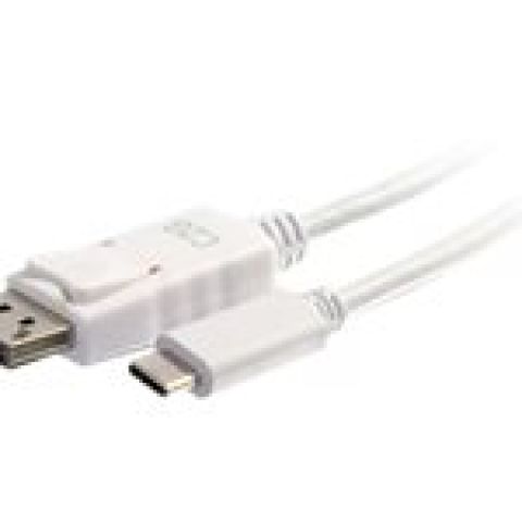 C2G 0.9m (3ft) USB C to DisplayPort Adapter Cable White