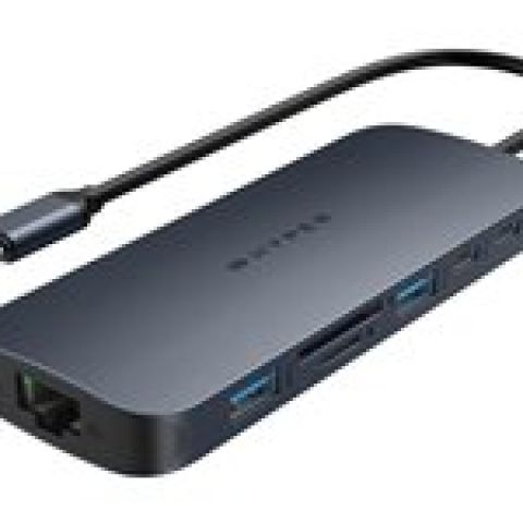 HYPER HD4005GL hub & concentrateur USB 3.2 Gen 1 (3.1 Gen 1) Type-C 10000 Mbit/s Bleu, Gris