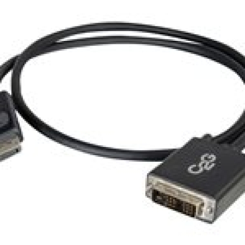 C2G 2m DisplayPort to Single Link DVI-D Adapter Cable M/M