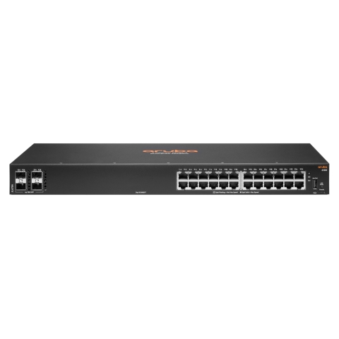 Aruba 6100 24G 4SFP+ Géré L3 Gigabit Ethernet (10/100/1000) 1U Noir