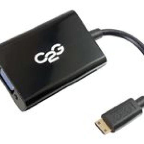 C2G HDMI Mini to VGA and Audio Adapter Converter Dongle
