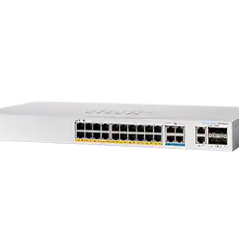Cisco CBS350 Géré L3 Gigabit Ethernet (10/100/1000) Connexion Ethernet, supportant l'alimentation via ce port (PoE) 1U Noir, Gris