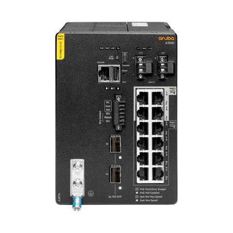 Aruba 4100i Géré L2 Gigabit Ethernet (10/100/1000) Connexion Ethernet, supportant l'alimentation via ce port (PoE) 4U Noir