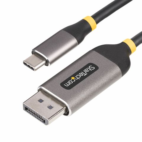 StarTech.com Câble USB-C vers DisplayPort de 3m, 8K 60Hz, 4K 144Hz, HDR, Câble Adaptateur USB-C vers DP, Câble de Conversion Vidéo USB Type-C vers DP 1.4, Compatible USB4/Thunderbolt 3/4