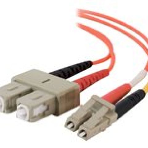 C2G LC-SC 50/125 OM2 Duplex Multimode PVC Fiber Optic Cable (LSZH)