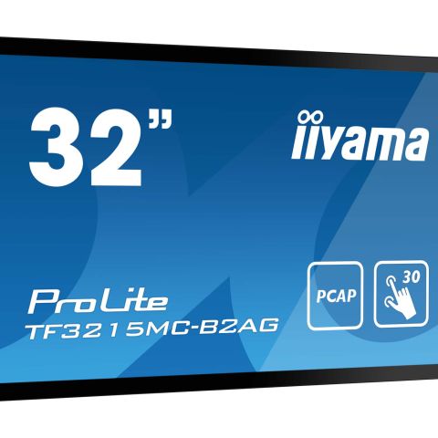 iiyama ProLite TF3215MC-B2AG écran plat de PC 80 cm (31.5") 1920 x 1080 pixels Full HD LED Écran tactile Kiosque Noir