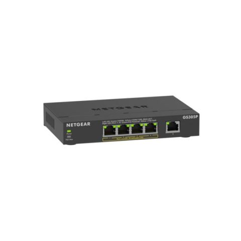 NETGEAR GS305Pv3 Non-géré Gigabit Ethernet (10/100/1000) Connexion Ethernet, supportant l'alimentation via ce port (PoE) Noir