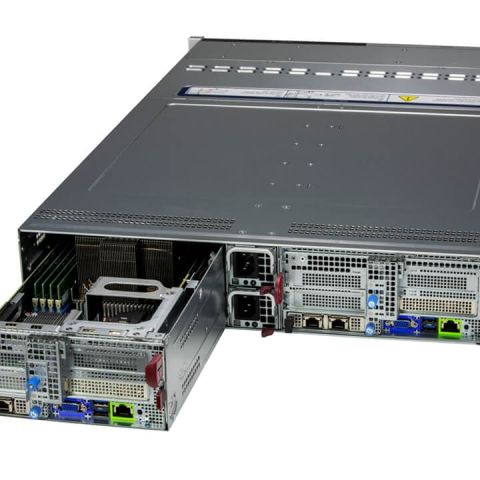 Supermicro SYS-221BT-DNTR serveur barebone Intel C741 LGA 4677 (Socket E) Rack (2 U) Noir, Argent