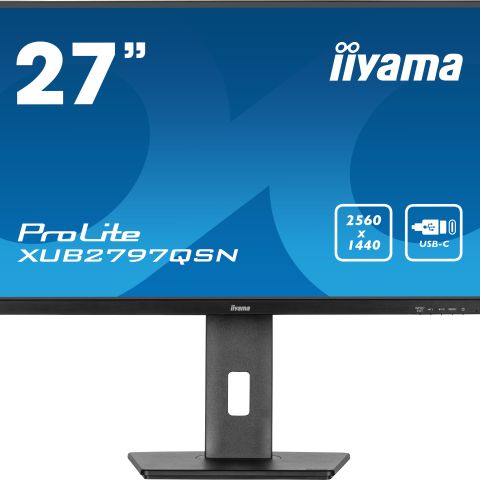 iiyama ProLite 27" IPS WQHD 4ms HDMI USBC écran plat de PC 68,6 cm (27") 2560 x 1440 pixels 2K Ultra HD LED Noir